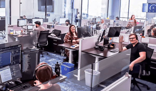 Groove's in-house technical and customer support team at work